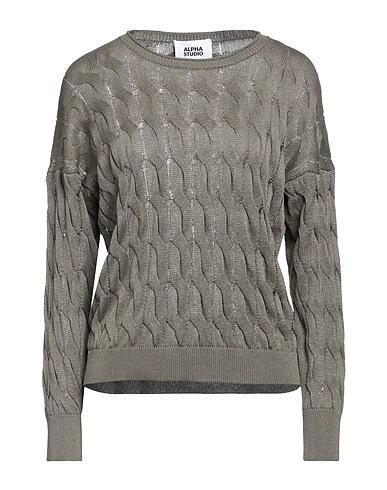 ALPHA STUDIO Pullover Verde militare 83% Viscosa, 17% Poliestere