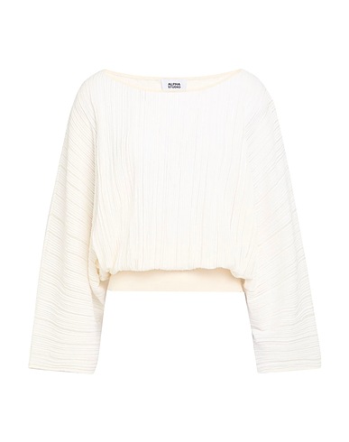 ALPHA STUDIO Sweater White 95% Organic cotton, 5% Polyamide