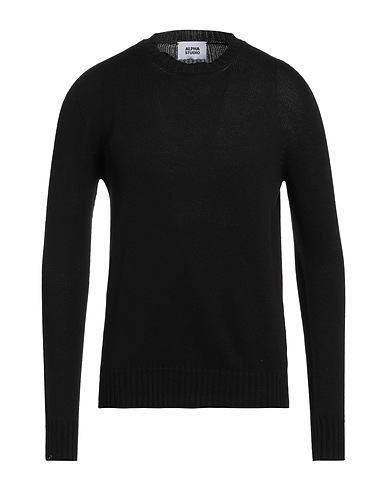 ALPHA STUDIO Jumper Black 100% Cotton