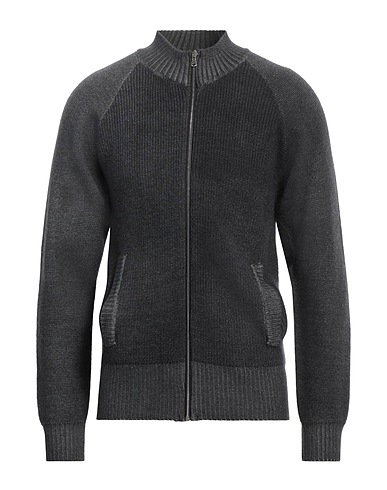 EXTE Pullover mit Zipper  Braungrau 100% Merinowolle