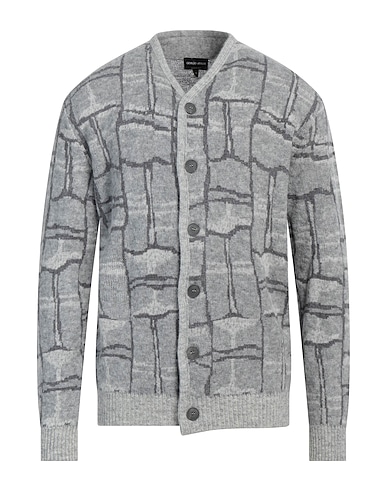 GIORGIO ARMANI Cardigan Light grey 26% Polyamide, 25% Mohair wool, 25% Alpaca wool, 24% Viscose
