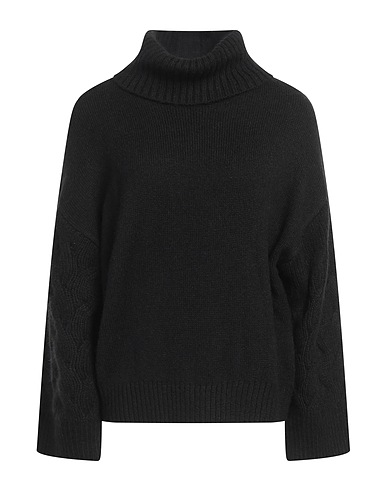 ARMANI EXCHANGE Polo neck Black 50% Polyester, 45% Acrylic, 5% Wool, Polyamide, Elastane