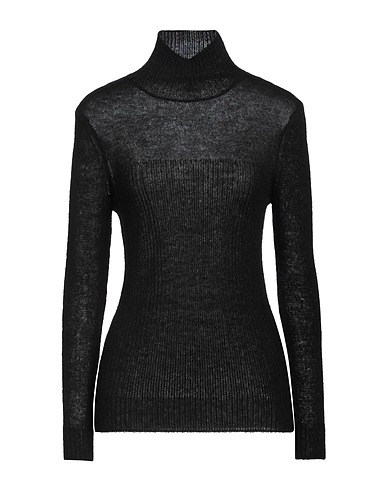 ARMANI EXCHANGE Polo neck Black 45% Polyamide, 40% Acrylic, 10% Wool, 5% Mohair wool, Polyester