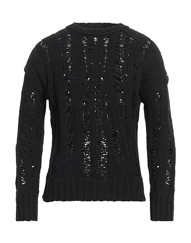 ISABEL BENENATO Jumper Black 48% Linen, 35% Cotton, 17% Polyamide