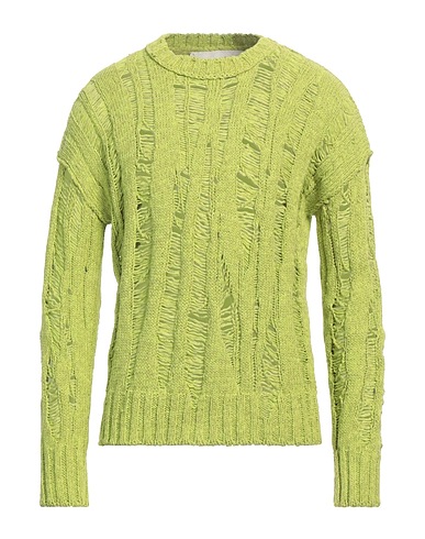 ISABEL BENENATO Jumper Lime green 48% Linen, 35% Cotton, 17% Polyamide