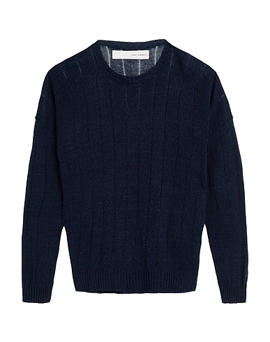 ISABEL BENENATO Sweater Navy 100% Linen
