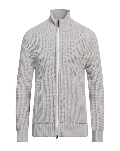 PAOLO PECORA Cardigan Light grey 50% Acrylic, 50% Wool