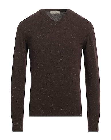 WOOL & CO Jumper Dark brown 100% Virgin Wool