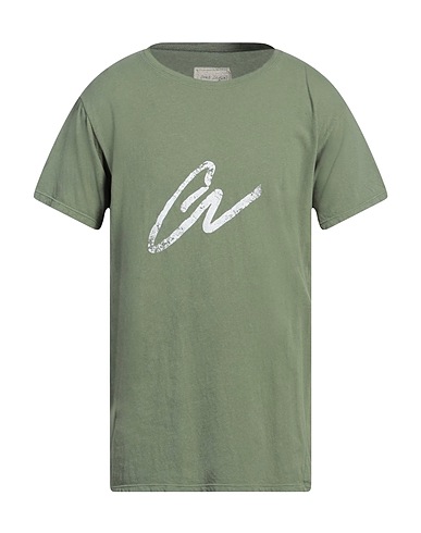 GREG LAUREN T-shirt Military green 100% Cotton