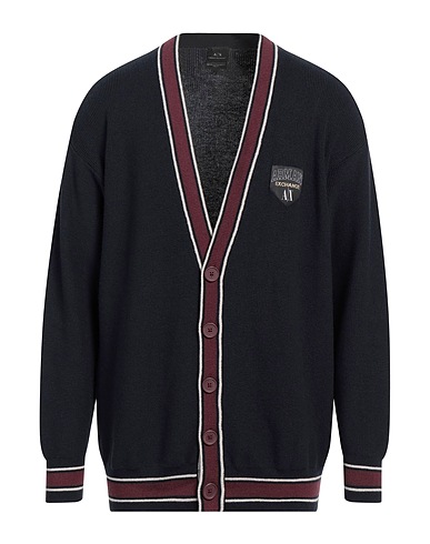 ARMANI EXCHANGE Cardigan Blu navy 75% Cotone, 15% Poliammide, 10% Lana