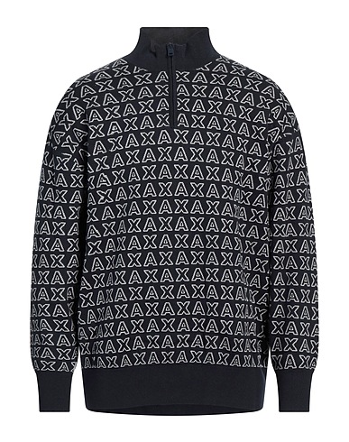 ARMANI EXCHANGE Jumper with zip Midnight blue 100% Cotton