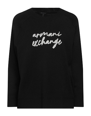 ARMANI EXCHANGE Sweater Black 39% Virgin Wool, 39% Acrylic, 21% Cotton, 1% Viscose
