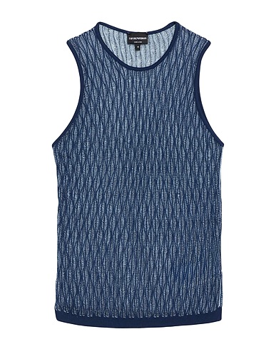 EMPORIO ARMANI Tank top Blue 100% Cotton