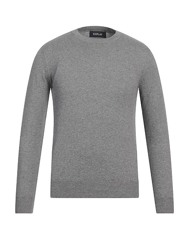 REPLAY Jumper Grey 95% Cotton, 5% Cashmere