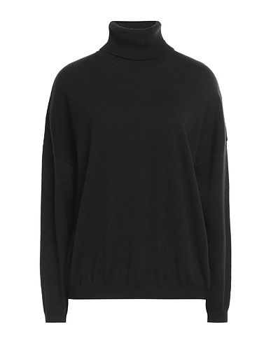 WHITE WISE Polo neck Black 45% Acrylic, 30% Merino Wool, 25% Nylon