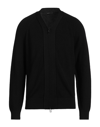 EMPORIO ARMANI Cardigan Black 67% Virgin Wool, 33% Cotton