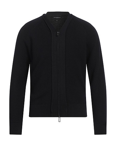 EMPORIO ARMANI Cardigan Blu notte 67% Lana Vergine, 33% Cotone