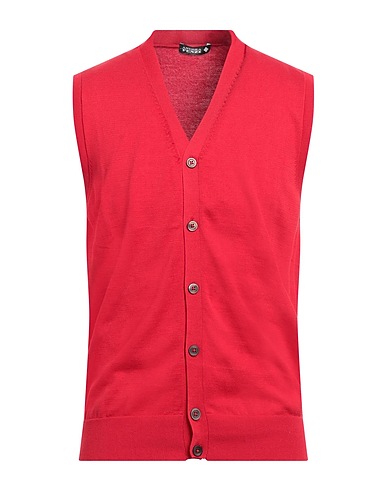ANDREA FENZI Cardigan Red 100% Cotton