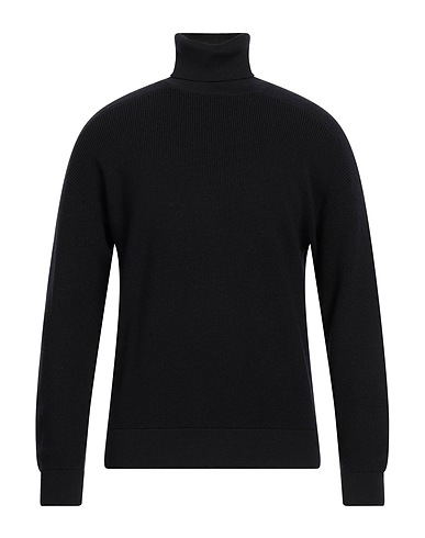 EMPORIO ARMANI Polo neck Midnight blue 67% Virgin Wool, 33% Cotton, Polyamide, Elastane