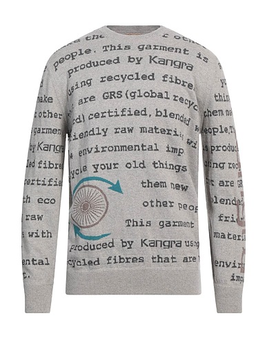 KANGRA Cashmere jumper Grey 82% Cashmere, 15% Cotton, 3% Wool