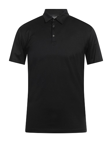 MESSAGERIE Polo shirt Black 100% Cotton
