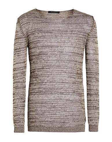 MESSAGERIE Pullover Schokobraun 70% Leinen, 30% Hanf