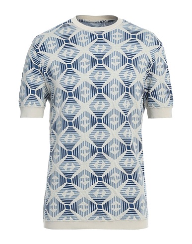EMPORIO ARMANI Sweater Pastel blue 100% Cotton