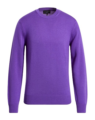 EMPORIO ARMANI Jumper Purple 100% Virgin Wool