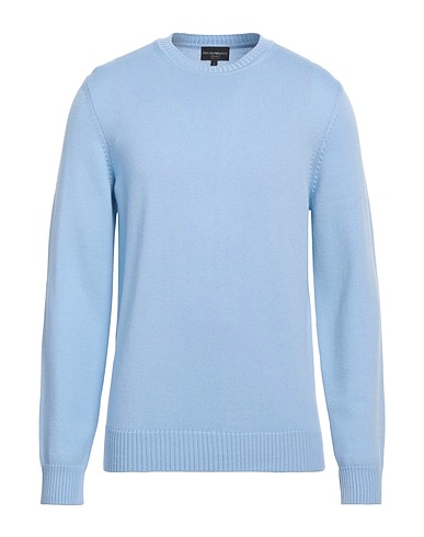 EMPORIO ARMANI Jumper Sky blue 100% Virgin Wool