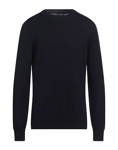 EMPORIO ARMANI Jumper Navy blue 100% Virgin Wool