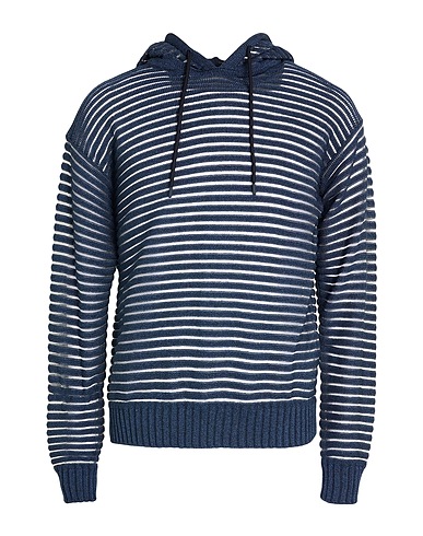 EMPORIO ARMANI Jumper Navy blue 100% Cotton, Polyamide