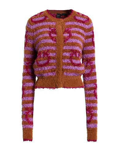 PINKO Cardigan Marrone 100% Poliammide, Fibra di metallo, Poliestere