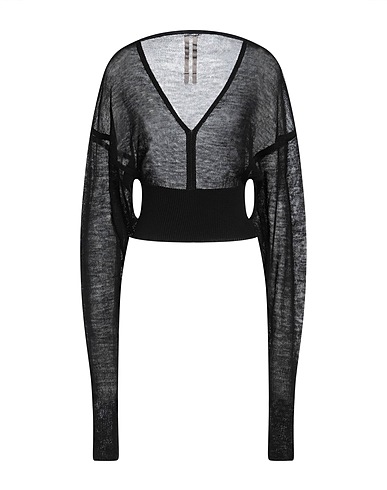 RICK OWENS プルオーバー ブラック バージンウール 100%