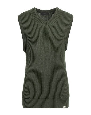 LIU •JO MAN Jumper Military green 50% Merino Wool, 50% Polyacrylic