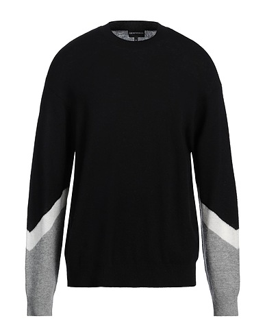 EMPORIO ARMANI Jumper Navy blue 90% Virgin Wool, 10% Cashmere, Polyamide, Elastane