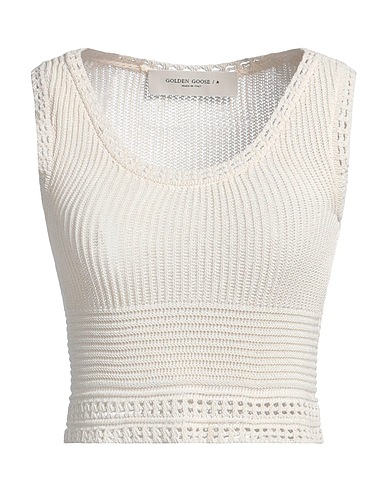 GOLDEN GOOSE Sleeveless sweater Ivory 75% Cotton, 25% Polyamide