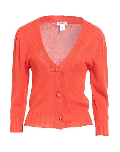 KONTATTO Cardigan Tomato red 100% Cotton