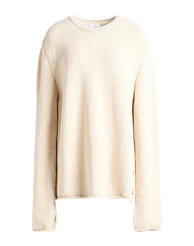 COURRÈGES Pullover Beige 70% Baumwolle, 30% Leinen