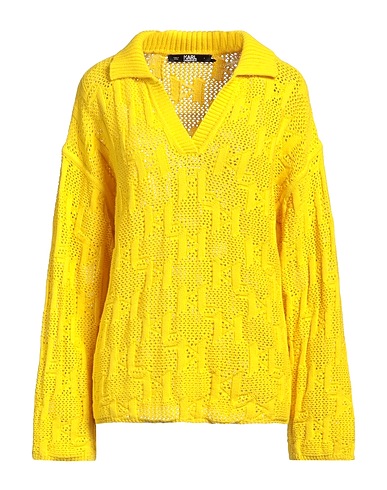 KARL LAGERFELD Jumper Yellow 100% Cotton