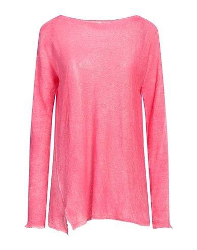 120% LINO Sweater Pink 100% Linen