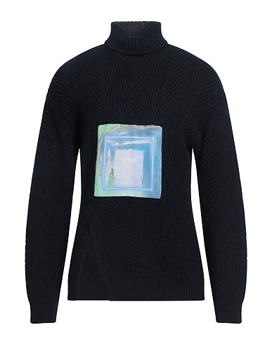 EMPORIO ARMANI Dolcevita Blu notte 50% Lana Vergine, 50% Acrilico, Poliestere
