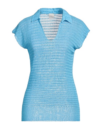 120% LINO Jumper Azure 100% Linen