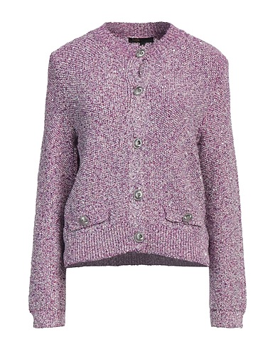 MAJE Cardigan Purple 42% Polyester, 36% Cotton, 19% Viscose, 2% Polyamide, 1% Elastane
