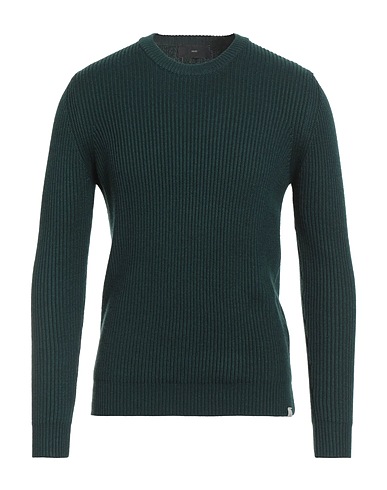LIU •JO MAN Pullover Verde scuro 41% Cotone, 28% Poliestere, 13% Poliammide, 13% Acrilico, 5% Lana