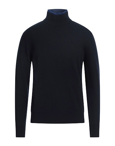 PAOLO PECORA Turtleneck Midnight blue 100% Virgin Wool