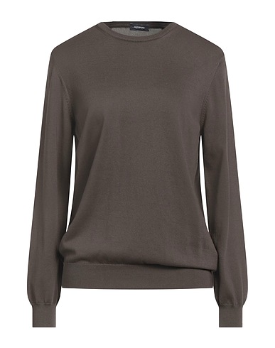 ROSSOPURO Pullover Chocolat 100% Coton