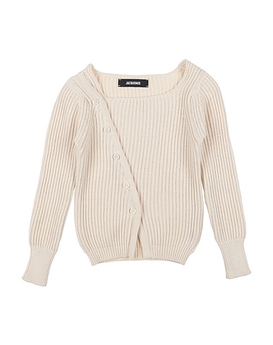 JACQUEMUS Cardigan Cream 70% Cotton, 30% Linen