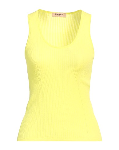 TWINSET Top Lime green 54% Cotton, 46% Polyamide