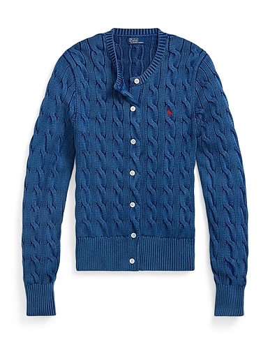 POLO RALPH LAUREN Cardigan CABLE-KNIT COTTON CARDIGAN
 Navy blue 100% Cotton