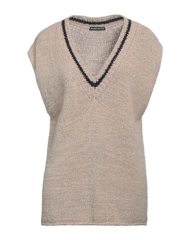 PUROTATTO Pullover Hellbraun 80% Baumwolle, 20% Polyamid